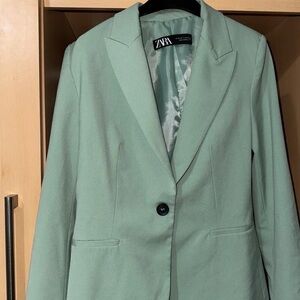Zara Women's Light Green Blazer